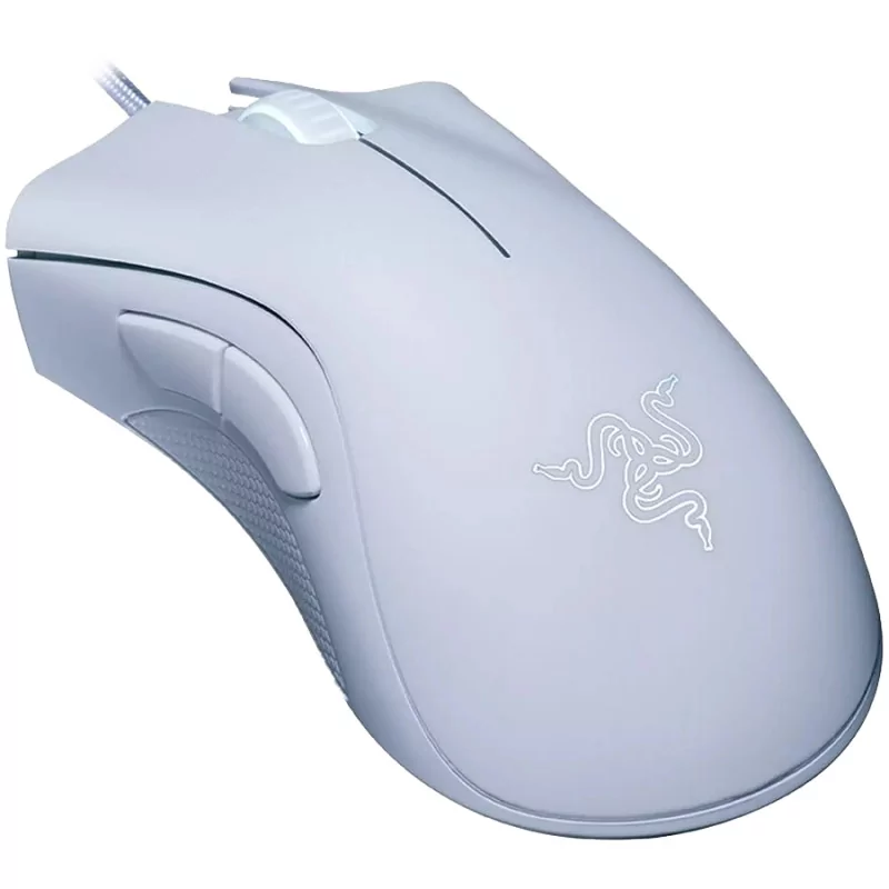 Razer DeathAdder Essential White Edition, Gaming Mouse, True 6,400 DPI optical sensor, Ergonomic Form Factor, Mechanical Mouse S