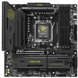 MSI B850M MORTAR WIFI, mATX, Socket AM5, 4x DDR5 Dual Channel DDR5 up to 8200(OC)MHz, 1x PCIe x16 slot, 3x M.2 slot, 4x USB 5Gbp