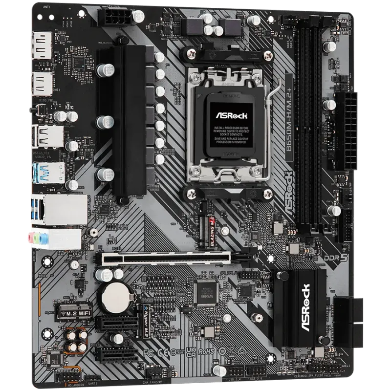 ASROCK B650M-H/M.2+ mATX AM5 DDR5 - 1