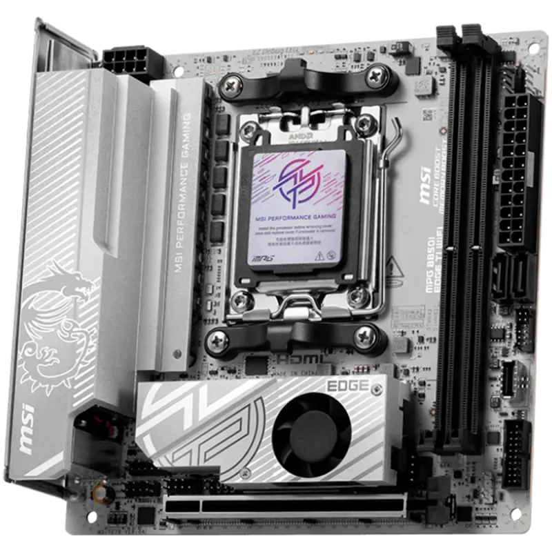 MSI MPG B850I EDGE TI WIFI, mITX, Socket AM5, Dual Channel DDR5 10000+MHz (OC), 1x PCIe x16 slot, 2x M.2 slot, 1x HDMI, 3x USB 3