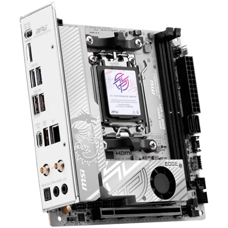 MSI MPG B850I EDGE TI WIFI, mITX, Socket AM5, Dual Channel DDR5 10000+MHz (OC), 1x PCIe x16 slot, 2x M.2 slot, 1x HDMI, 3x USB 3