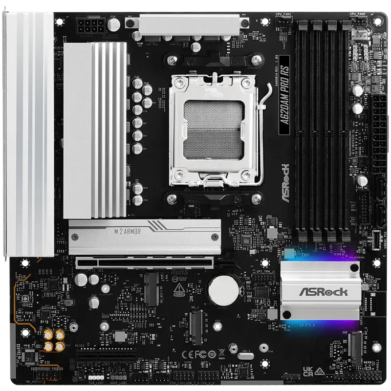 ASROCK MB Desktop A620AM Pro RS, AM5, 4x DDR5, 1x PCIe 4.0 x16, 1x PCIe 3.0 x16, 2x Hyper M.2(PCIe Gen4x4), 1x Ultra m.2, 2x SAT