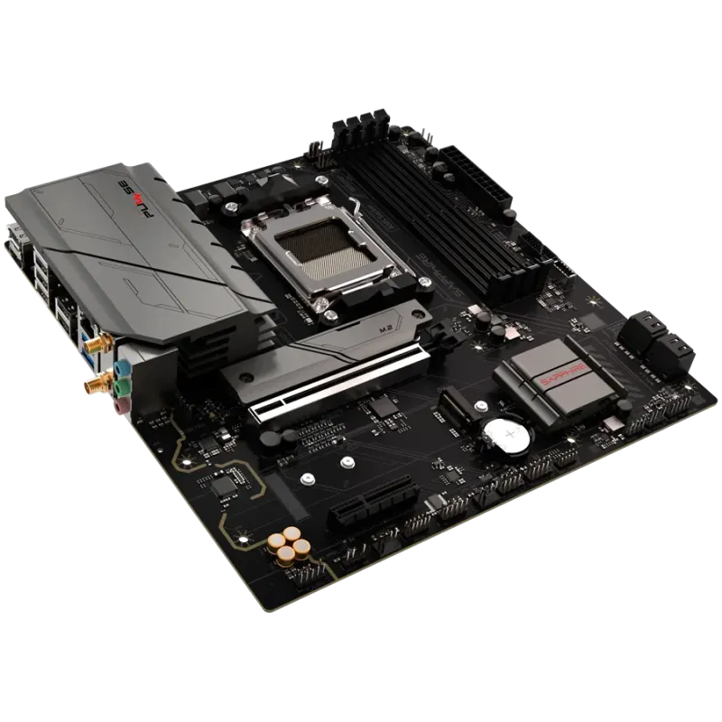 SAPPHIRE AMD B850M AM5 PULSE Ryzen R9/R7/R5, 4x DDR5 7600MHz, PCIE 4.0 x16, 1x M.2 Gen5, 1x M.2 Gen4, LAN 2.5 Gbps, WIFI6, USB, 