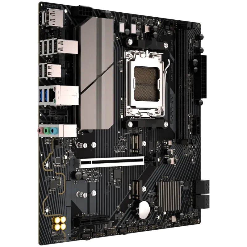SAPPHIRE AMD B650M-E AM5 Ryzen R9/R7/R5, 2x DDR5 7600MHz, PCIe 4.0 x16, 1x M.2 Gen5, 1x M.2 Gen4, LAN 2.5 Gbps, Micro-ATX - 1