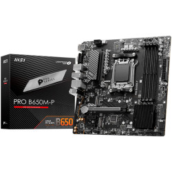 MSI PRO B650M-P,ATX, Socket AM5,AMD B650, 4xDDR5, Dual Channel DDR5 up to 7200+(OC)MHz,1x PCIe 4.0/3.0 x16 slot,2x M.2 slots,2x 