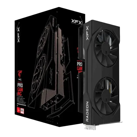 XFX SWIFT AMD Radeon RX 9060 Gaming Edition with 8GB GDDR6 HDMI 2xDP, AMD RDNA 4, black box, SI ONLY - 1
