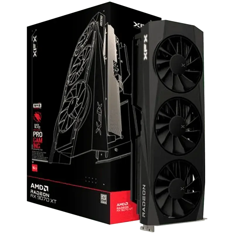 XFX Quicksilver AMD Radeon RX 9070XT 16GB GDDR6 256-bit HDMI 3xDP - 1