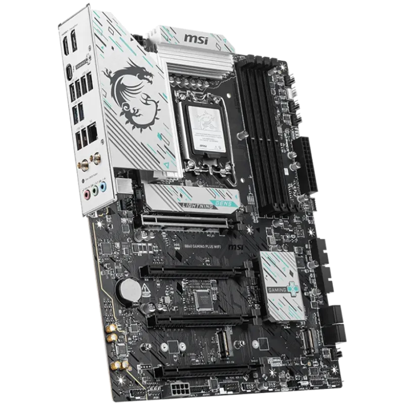 MSI PRO B860 GAMING PLUS WIFI, ATX, LGA 1851, 4x DDR5 Dual Channel DDR5 up to 8600(OC)MHz, 4x PCIe x16 slot, 3x M.2 slot, 4x USB
