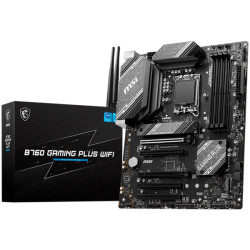 MSI B760 GAMING PLUS WIFI, ATX, Socket 1700, Intel B760 Chipset, Dual Channel DDR5 up to 6800(OC)MHz,5x PCIe x16 slot, 4xSATA 6G