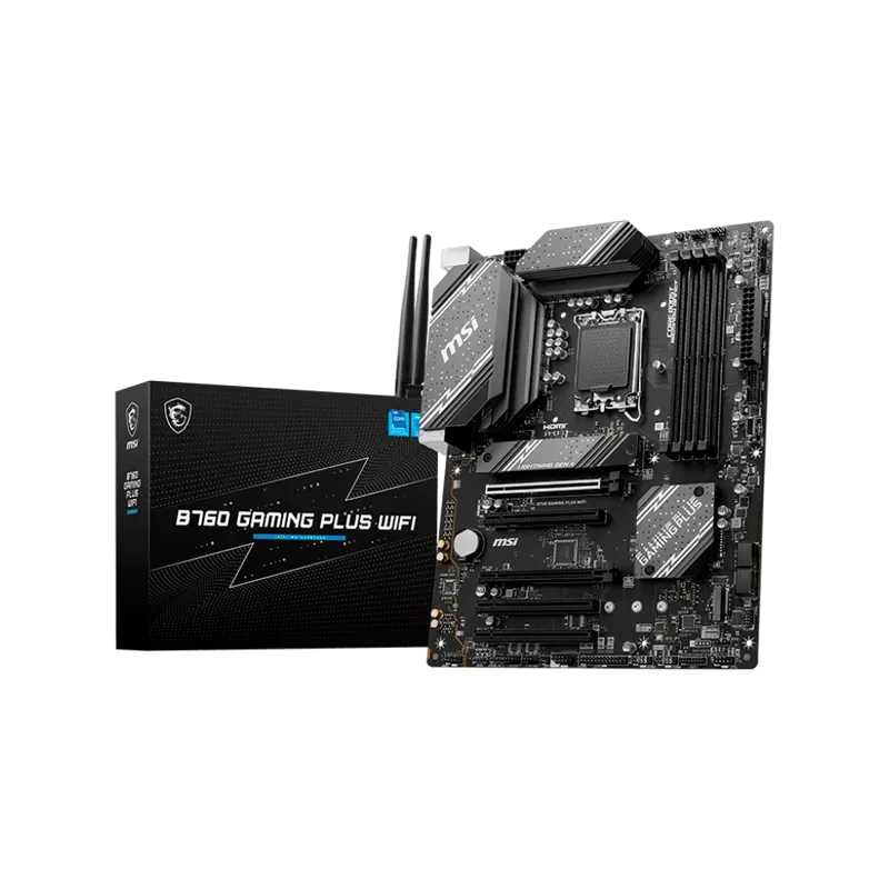 MSI B760 GAMING PLUS WIFI, ATX, Socket 1700, Intel B760 Chipset, Dual Channel DDR5 up to 6800(OC)MHz,5x PCIe x16 slot, 4xSATA 6G