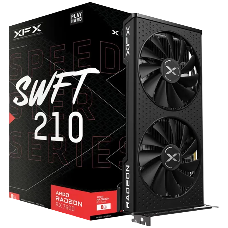 XFX SPEEDSTER SWFT 210 AMD Radeon RX 7600 8 GB GDDR6 128-bit HDMI 3x DP - 1