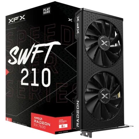 XFX SPEEDSTER SWFT 210 AMD Radeon RX 7600 8 GB GDDR6 128-bit HDMI 3x DP - 1