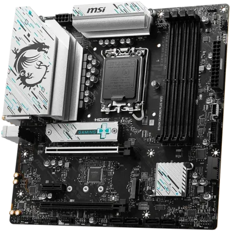 MSI Main Board Desktop B760M GAMING PLUS WIFI, LGA 1700, 4xDDR5, mATX, Dual Channel DDR5 6800(OC)MHz, 2x PCIe x16 slots, 2x M.2 