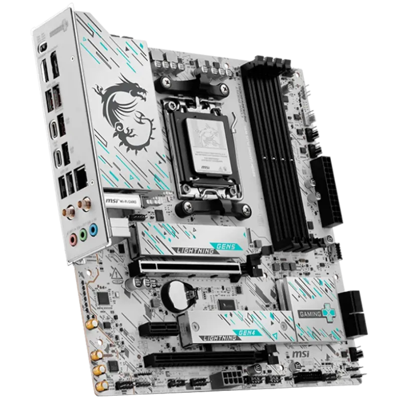 MSI B850M GAMING PLUS WIFI, mATX, Socket AM5, 4x DDR5 Dual Channel DDR5 up to 8200(OC)MHz, 2x PCIe x16 slot, 2x M.2 slot, 3x USB