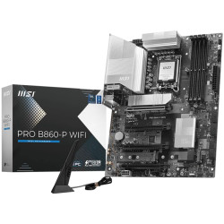 MSI PRO B860-P WIFI, ATX, LGA 1851, 4x DDR5 Dual Channel DDR5 up to 8600(OC)MHz, 4x PCIe x16 slot, 3x M.2 slot, 4x USB 2.0, 2x U