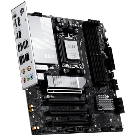 MSI PRO B850M-P WIFI, mATX, Socket AM5, 4x DDR5 Dual Channel DDR5 up to 8200(OC)MHz, 4x PCIe x16 slot, 3x M.2 slot, 4x USB 2.0, 