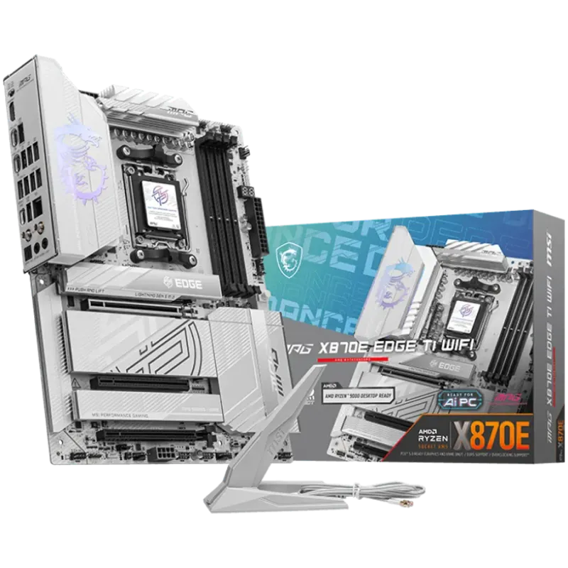 MSI MPG X870E EDGE TI WIFI, ATX, Socket AM5, 4x DDR5 Dual Channel DDR5 up to 8400(OC)MHz, 3x PCIe 3.0 x16 slot, 4x M.2 slot, 4x 