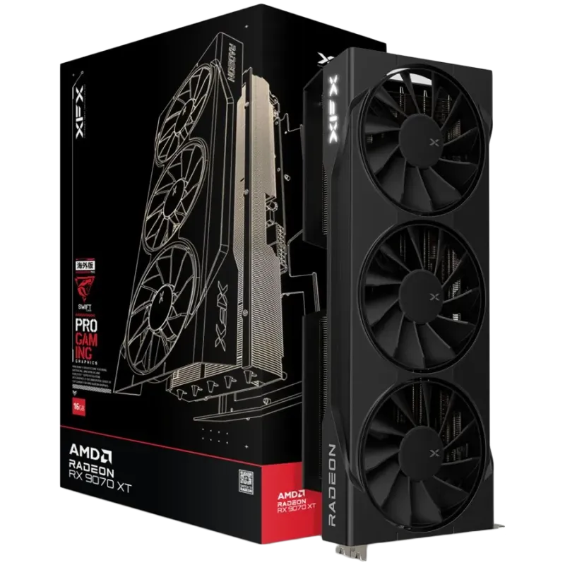 XFX Swift AMD Radeon RX 9070XT Triple Fan 16GB GDDR6 256-bit HDMI 3xDP - 1