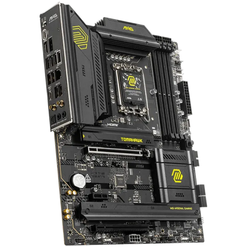MSI MAG B860 TOMAHAWK WIFI, ATX, LGA 1851, 4x DDR5 Dual Channel DDR5 up to 9200(OC)MHz, 2x PCIe x16 slot, 3x M.2 slot, 4x USB 2.