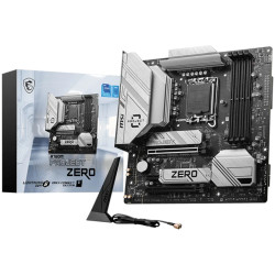 MSI B760M PROJECT ZERO, mATX, Socket LGA 1700, Dual Channel DDR5 7800+(OC)MHz, 2x PCIe x16 slots, 2x M.2 slots, 1x HDMI, 1x DP, 