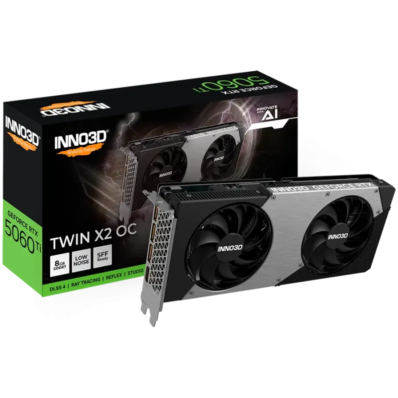 INNO3D GeForce RTX 5060 Ti Twin X2 OC 8GB GDDR7 128-bit 1x HDMI 3x DP - 1