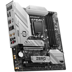 MSI B760M PROJECT ZERO, mATX, Socket LGA 1700, Dual Channel DDR5 7800+(OC)MHz, 2x PCIe x16 slots, 2x M.2 slots, 1x HDMI, 1x DP, 