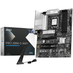MSI PRO Z890-S WIFI, LGA 1851, Dual Channel DDR5 up to 8600(OC)MHz, 4x PCIe x16 slots, 3x M.2 slot, 4xUSB 2.0, 6xUSB 5Gbps A, 1x