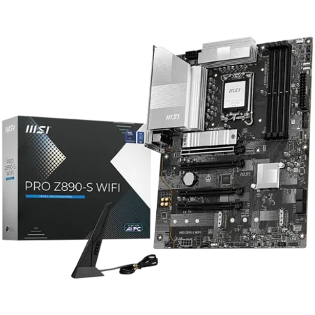 MSI PRO Z890-S WIFI, LGA 1851, Dual Channel DDR5 up to 8600(OC)MHz, 4x PCIe x16 slots, 3x M.2 slot, 4xUSB 2.0, 6xUSB 5Gbps A, 1x