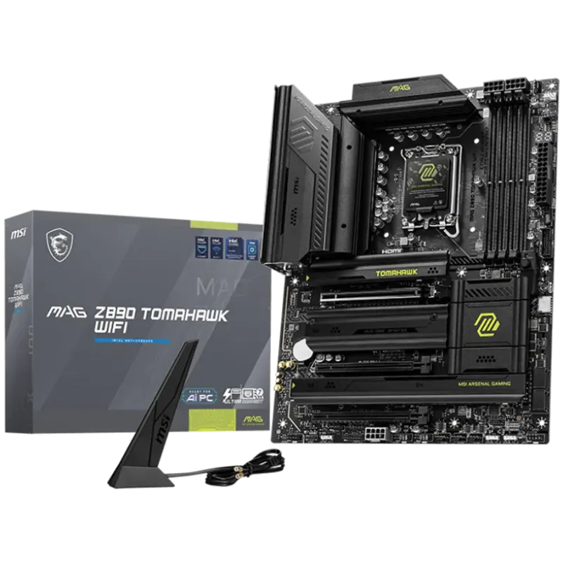 MSI MAG Z890 TOMAHAWK WIFI, LGA 1851, Dual Channel DDR5 up to 9200(OC)MHz, 3x PCIe x16 slots, 4x M.2 slot, 4xUSB 2.0, 4xUSB 5Gbp