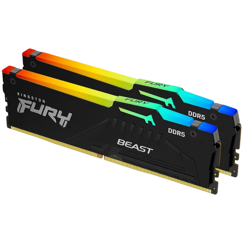 Kingston 32GB 6000MT/s DDR5 CL36 DIMM (Kit of 2) FURY Beast RGB EXPO - 1