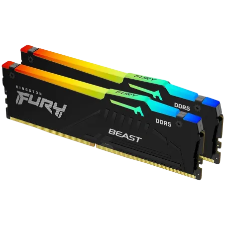 Kingston 32GB 6000MT/s DDR5 CL36 DIMM (Kit of 2) FURY Beast RGB EXPO - 1