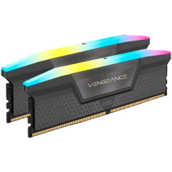CORSAIR DDR5, 6000MT/s 32GB 2x16GB DIMM, Unbuffered, 36-44-44-96, Std PMIC, AMD EXPO & Intel XMP, VENGEANCE RGB DDR5 Grey Heatsp