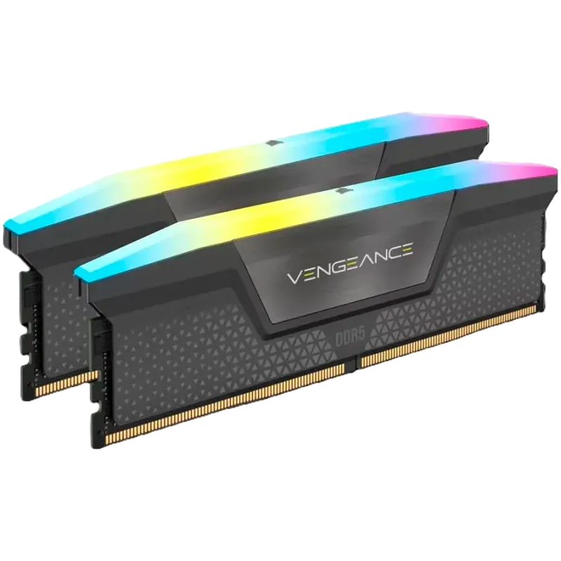CORSAIR DDR5, 6000MT/s 32GB 2x16GB DIMM, Unbuffered, 36-44-44-96, Std PMIC, AMD EXPO & Intel XMP, VENGEANCE RGB DDR5 Grey Heatsp
