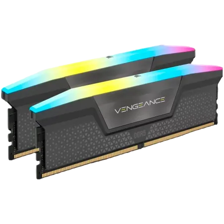 CORSAIR DDR5, 6000MT/s 32GB 2x16GB DIMM, Unbuffered, 36-44-44-96, Std PMIC, AMD EXPO & Intel XMP, VENGEANCE RGB DDR5 Grey Heatsp