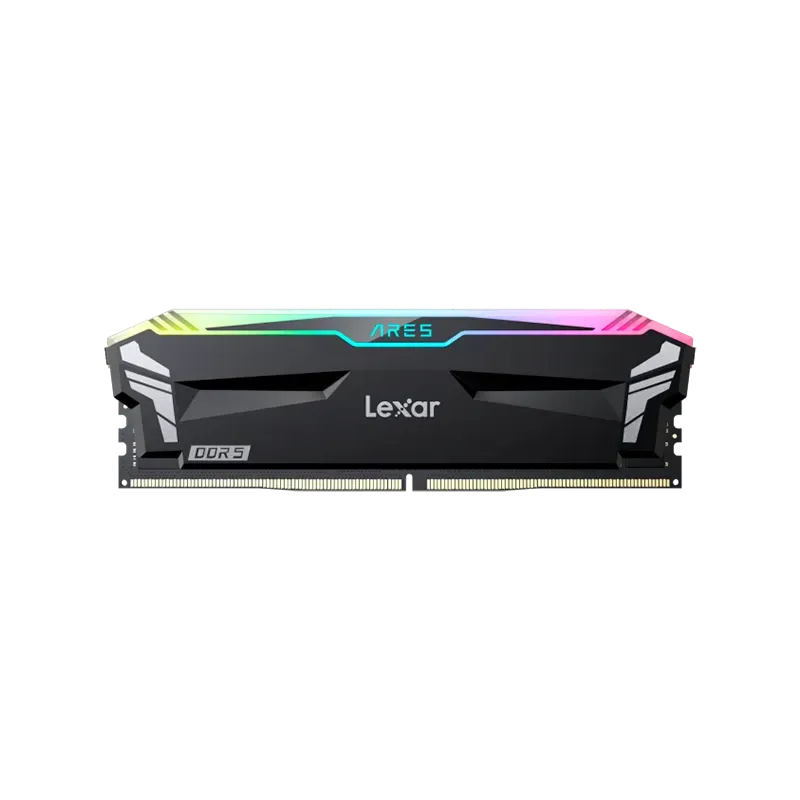 Lexar 32GB Kit (2x16GB) Ares DDR5 6000 CL32 1.35V heatsink, Non-RGB lighting, Dual pack, Black Color - 1
