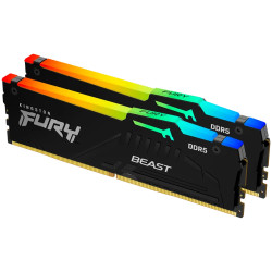 Kingston 64GB 5600MT/s DDR5 CL36 DIMM (Kit of 2) FURY Beast RGB - 1