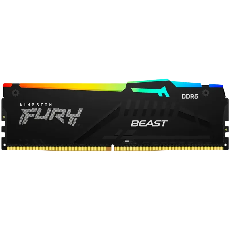 Kingston 64GB 5600MT/s DDR5 CL36 DIMM (Kit of 2) FURY Beast RGB - 1