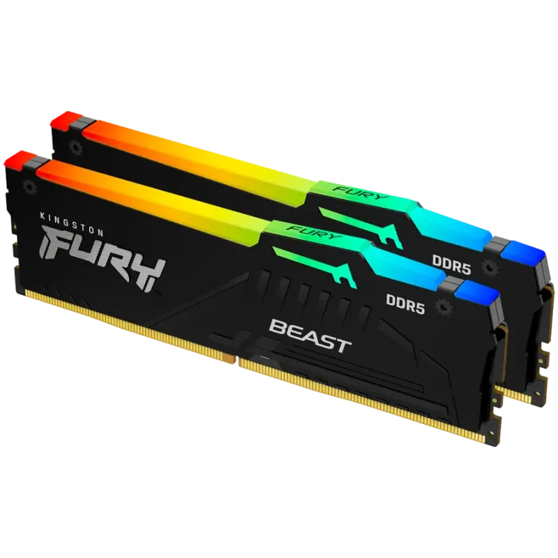 Kingston 64GB 6000MT/s DDR5 CL30 DIMM (Kit of 2) FURY Beast RGB EXPO - 1