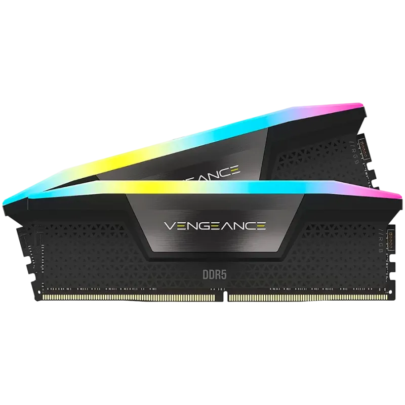 CORSAIR VENGEANCE RGB DDR5 64GB (2 x 32GB) DDR5 6400 CL42-52-52-104 1.35V Intel XMP - BLACK - 1