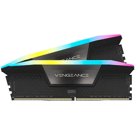 CORSAIR VENGEANCE RGB DDR5 64GB (2 x 32GB) DDR5 6400 CL42-52-52-104 1.35V Intel XMP - BLACK - 1