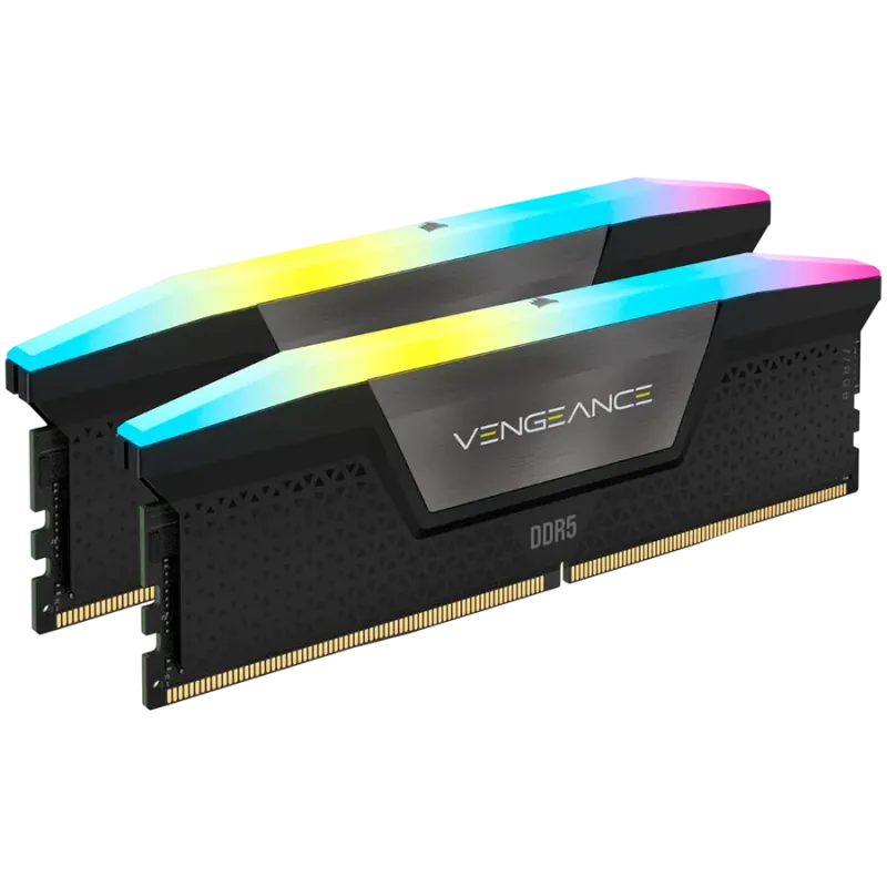 CORSAIR VENGEANCE RGB DDR5 64GB (2 x 32GB) DDR5 6400 CL42-52-52-104 1.35V Intel XMP - BLACK - 1