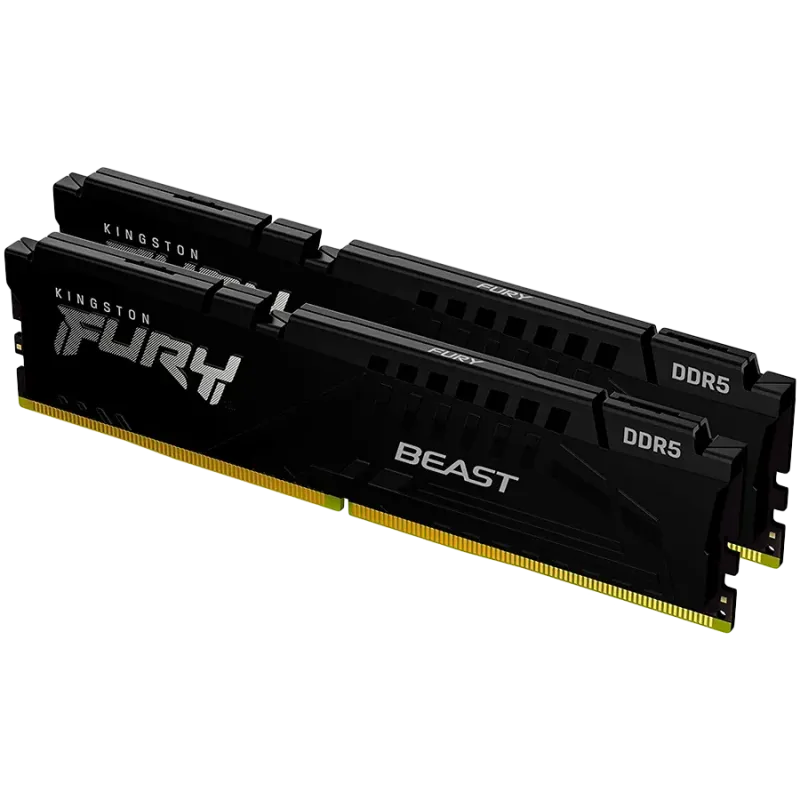 Kingston 64GB 5600MT/s DDR5 CL36 DIMM (Kit of 2) FURY Beast Black - 1
