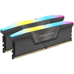 CORSAIR VENGEANCE RGB DDR5 32GB (2x16GB) DDR5 6000 CL36-44-44-96 1.4V AMD EXPO Memory - Grey, 0840006679653 - 1