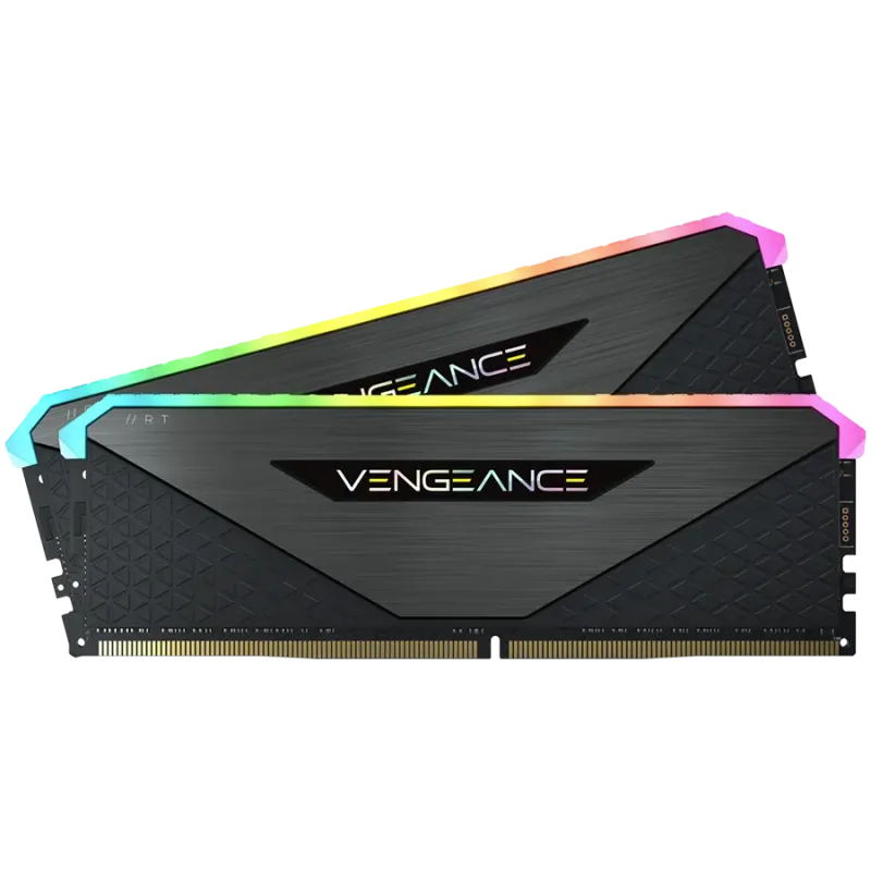 CORSAIR DDR5, 6000MT/s 64GB 2x32GB DIMM, 30-36-36-76, Std PMIC, AMD EXPO, VENGEANCE RGB DDR5 Black Heatspreader, RGB LED, 1.4V -