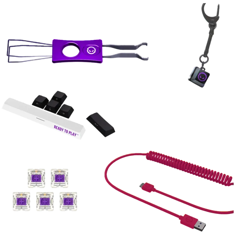 LORGAR KBP70MW, Wireless 65% Mechanical Gaming Keyboard Pro, Black/red, EN layout - 1