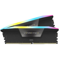 CORSAIR VENGEANCE RGB DDR5 64GB (2x32GB) DDR5 6000 CL30-36-36-76 1.4V Std PMIC Intel XMP Memory- Black - 1