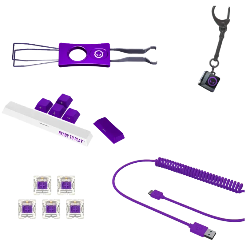 LORGAR KBP70MW, Wireless 65% Mechanical Gaming Keyboard Pro, White, EN layout - 1