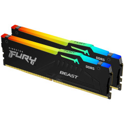 Kingston DRAM 32GB 5600MT/s DDR5 CL36 DIMM (Kit of 2) FURY Beast RGB EXPO - 1