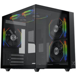 Aqua M Lite (BK, MATX, U3x1 & U2x1, Front & Left TG, 4PCS G22A Reverse & 1PC G22A,ARGB Remote Control Box) - 1