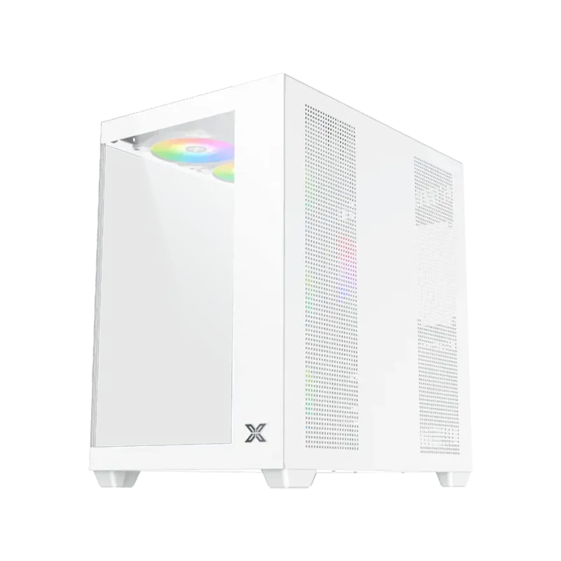 Aqua V Air Arctic (White, ATX, U3x2+Type C, 2PCS TG, 6PCS Z22A Arctic Reverse & 1PC Z22A Arctic & ARGB Remote Control Kit) - 1